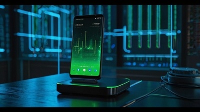 "How To Extend Android Phone Battery Life illustrated with a futuristic Android smartphone on a clean desk setup surrounded by glowing battery icons, neon green-blue energy waves, and modern digital elements symbolizing long-lasting power and optimized battery performance in 8K stock photography style with no living things"