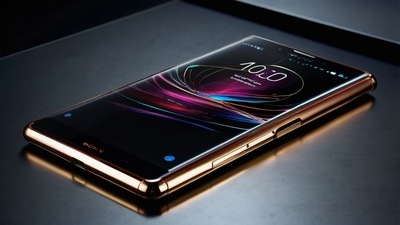 "8K Sony Xperia smartphone balancing premium features and niche appeal with cinematic 21:9 display, professional camera technology, and minimalist premium design."