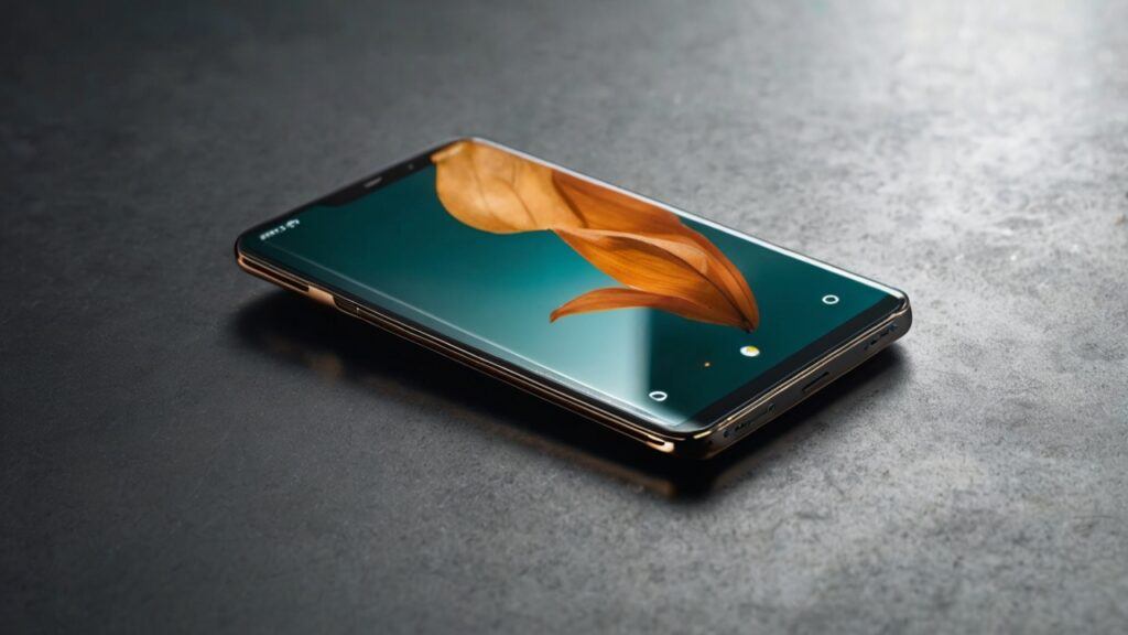 “Review Of The New Motorola Razr: Bringing Back The Flip – high-resolution 8K stock photography of a futuristic foldable smartphone design, showcasing the slim profile, flexible OLED display, premium finish, and nostalgic flip style of the new Motorola Razr, with modern aesthetics and professional tech presentation, no people included.”