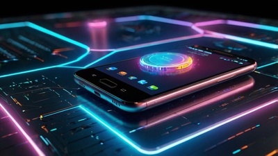 Best Android Phone Tips For Battery Optimization illustrated with a futuristic 8K stock photography concept image of a modern smartphone charging on a wireless pad, glowing battery icons, digital power-saving interface, neon energy waves, and abstract background showing efficiency, extended performance, and smart technology for longer-lasting battery life.