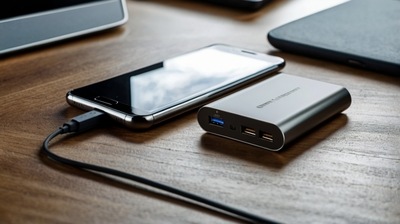 "Best Portable Chargers For Android Devices – high-resolution 8K image of a modern portable charger with an Android phone, showcasing compact, fast, and reliable charging solutions designed for travel, work, and everyday use."
